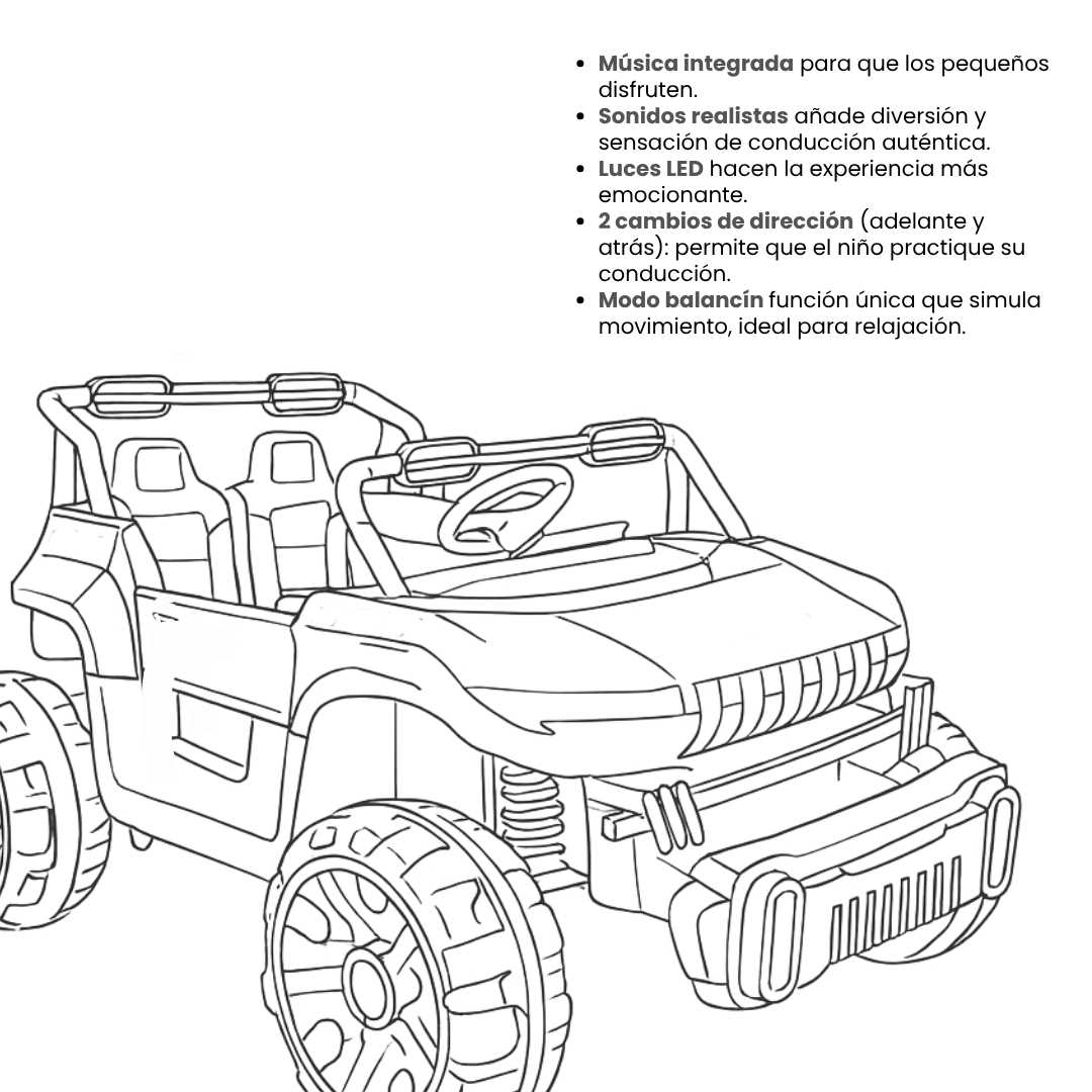 Carro Montable Electrico Todoterreno Gris Niños
