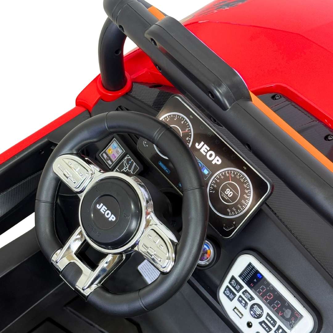 Carro Montable Electrico Todoterreno Rojo Detalles