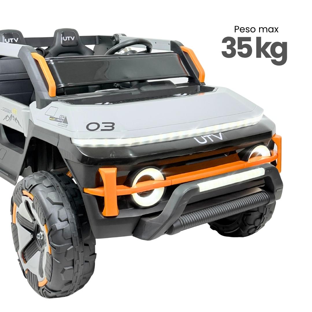 Carro Montable Electrico UTV Gris Luces