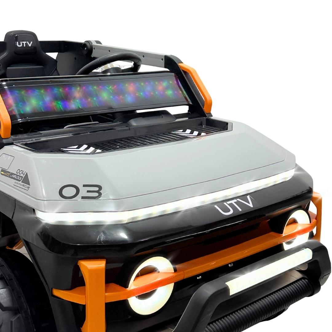 Carro Montable Electrico UTV Gris Luces