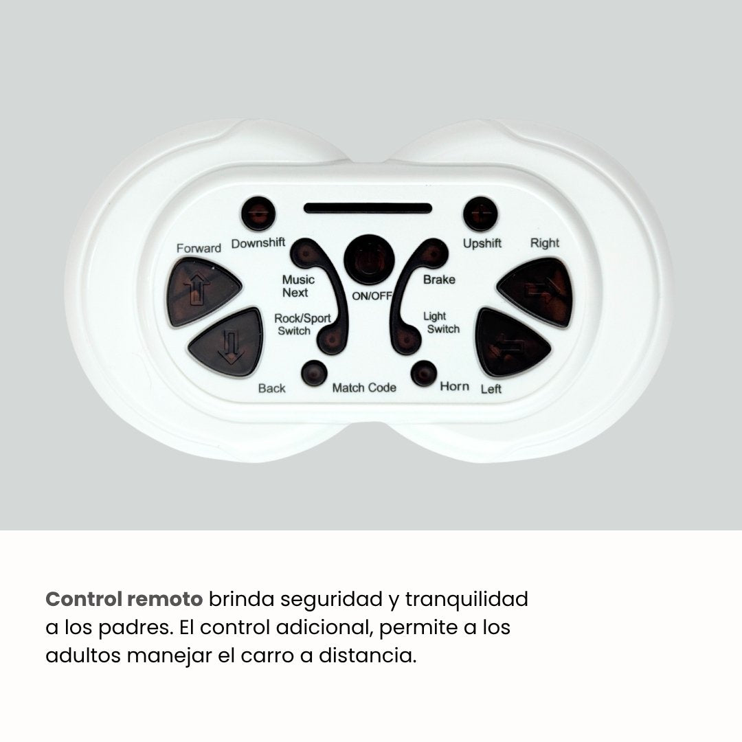 Carro Montable Electrico UTV Gris Remoto