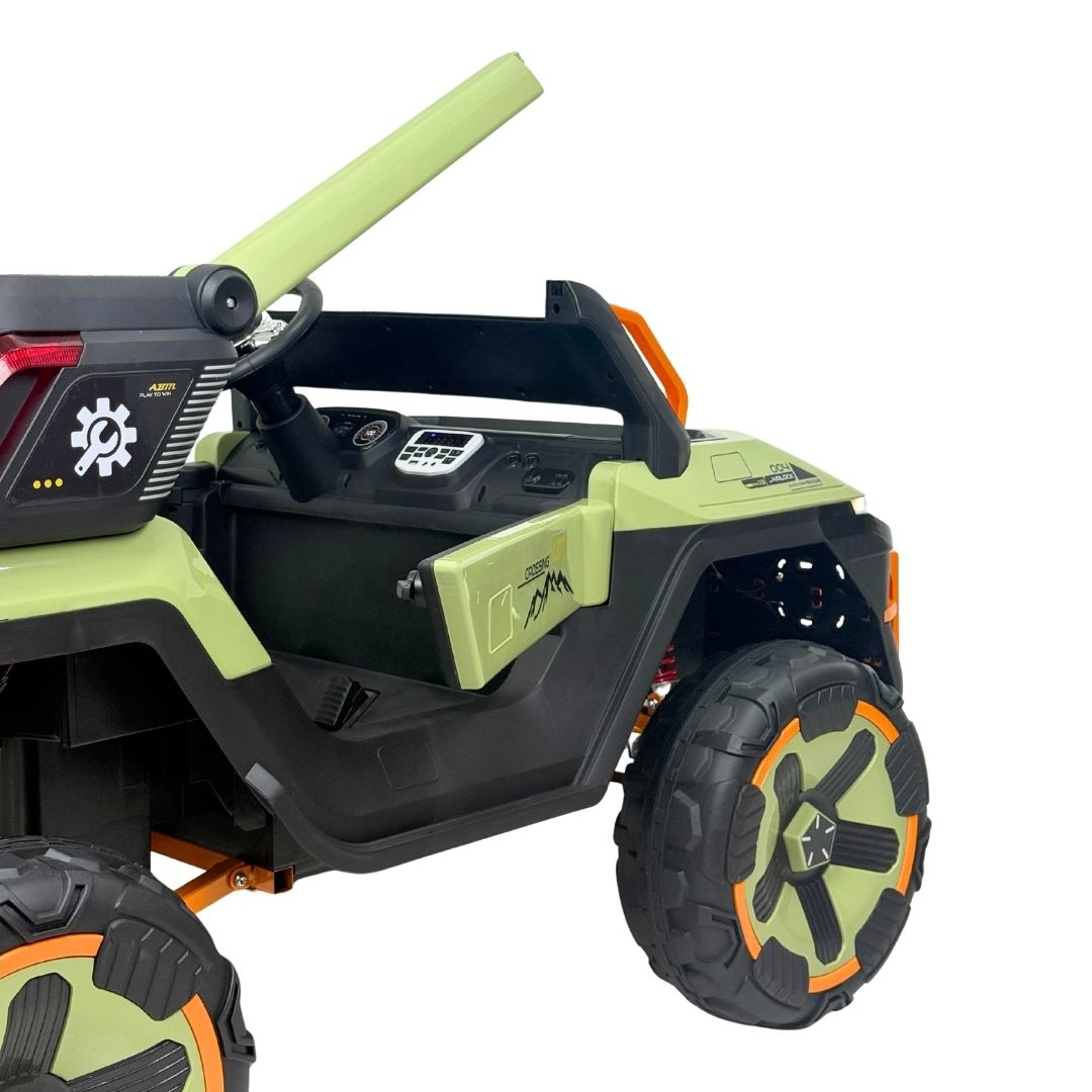 Carro Montable Electrico UTV Verde Detalles