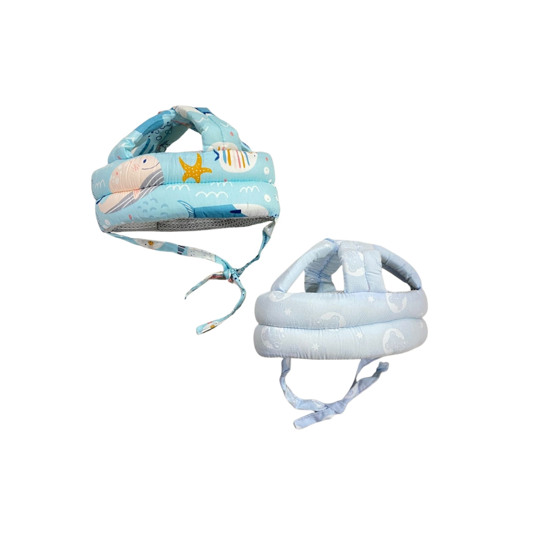Casco De Gateo Acolchado Estampado Surtido azul