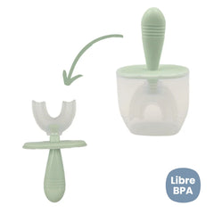 Cepillo de Dientes En Silicona Para Bebe Verde