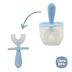 Cepillo de Dientes En Silicona Para Bebe Azul