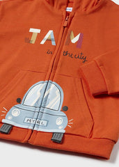 Chaqueta Con Capota Carro Naranja Mayoral detalle 