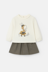 Conjunto Falda y Blusa Detalle Dorado Boboli