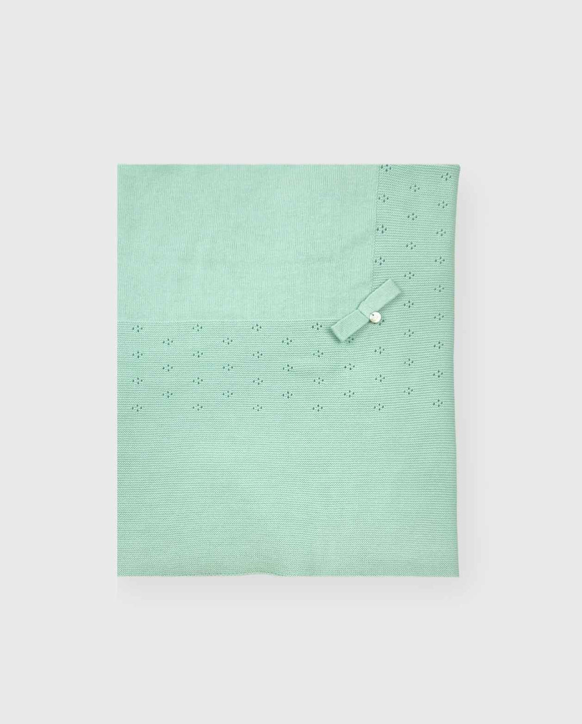 Cobija Tricot Moño Verde Dr.Kid