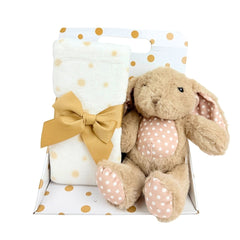 Cobija Y Peluche De Apego Surtido Café Conejo