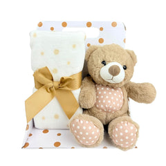 Cobija Y Peluche De Apego Surtido Café Oso