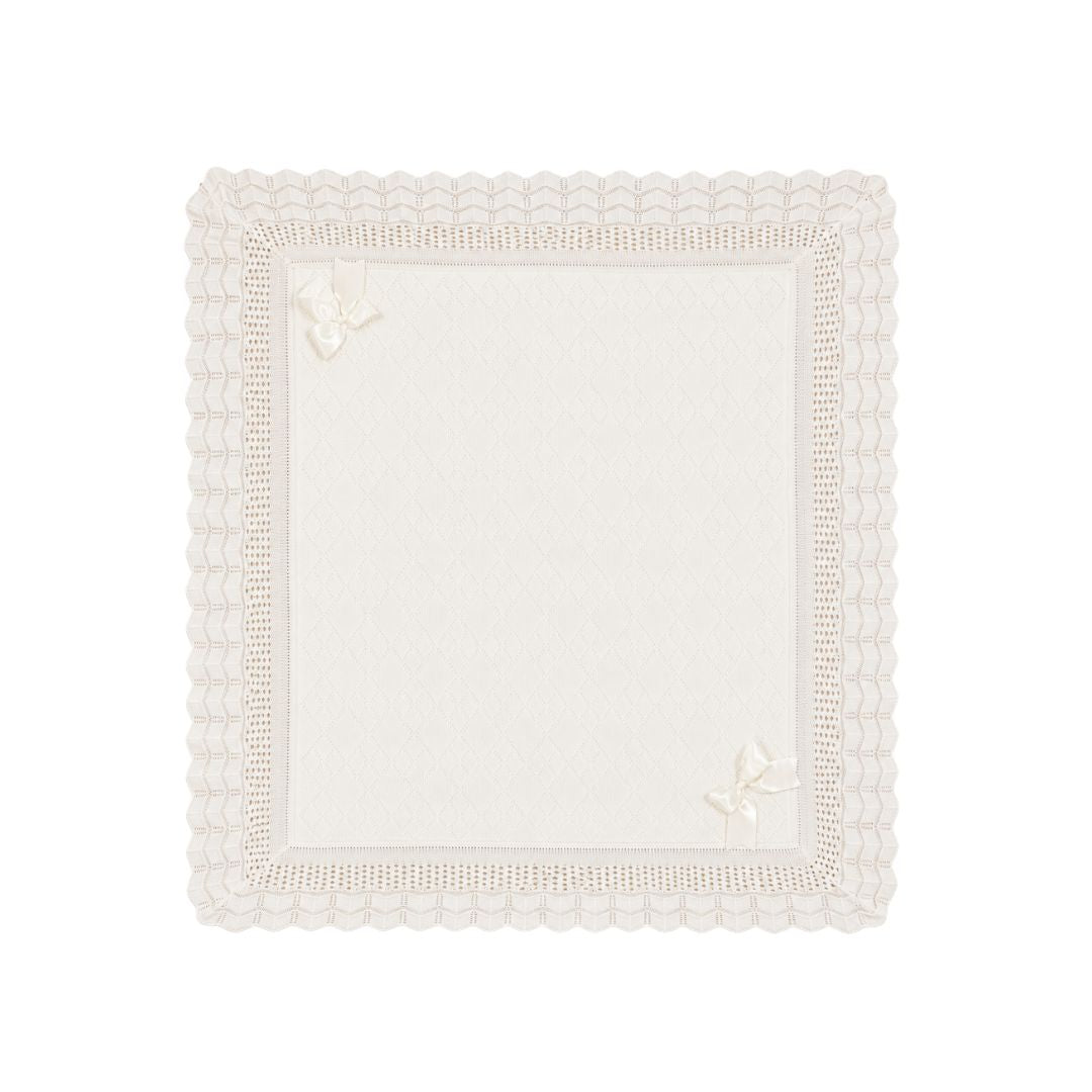  Cobija En Tricot Arandela Rombos Crudo diseño