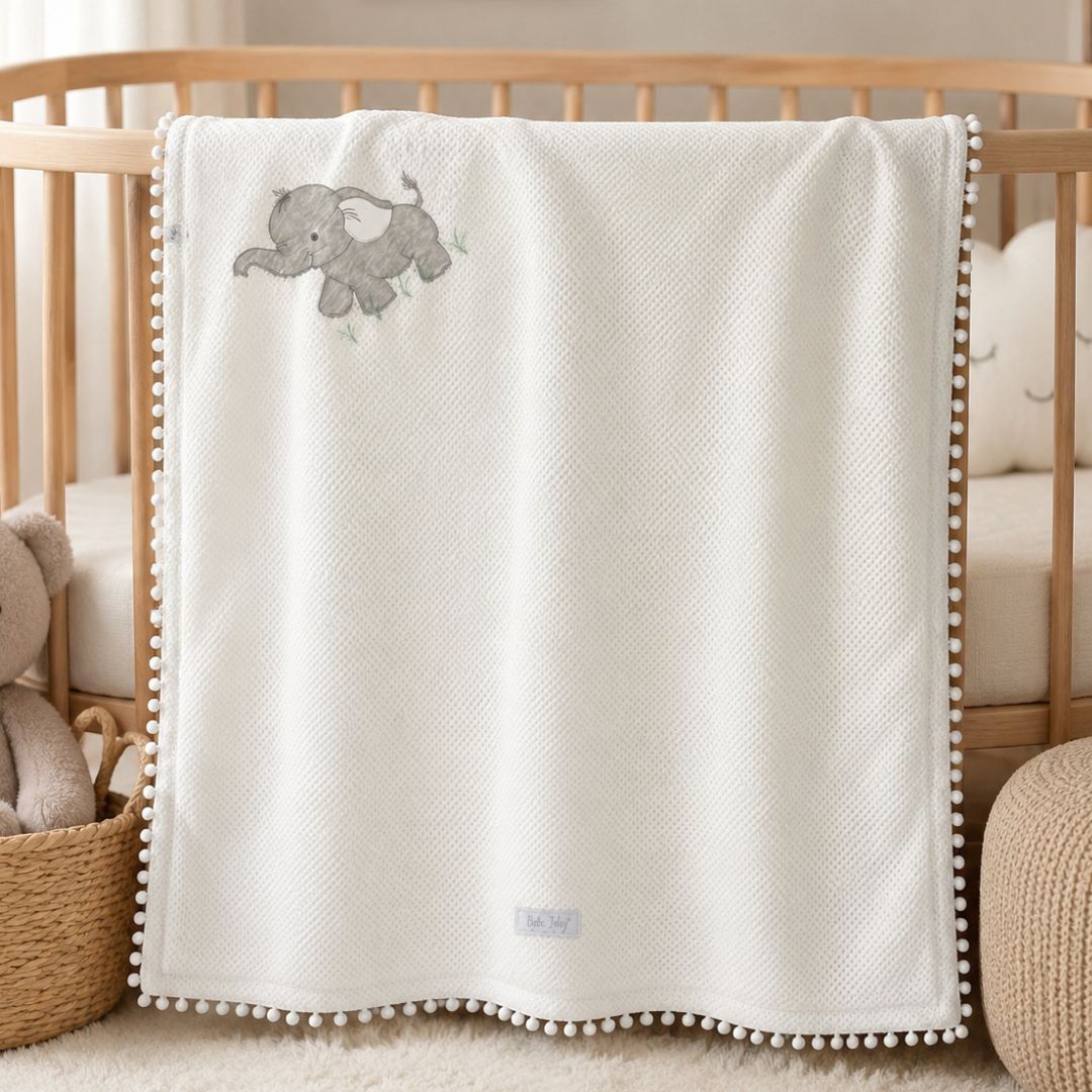 Cobija Premium Bordado Encaje Gris