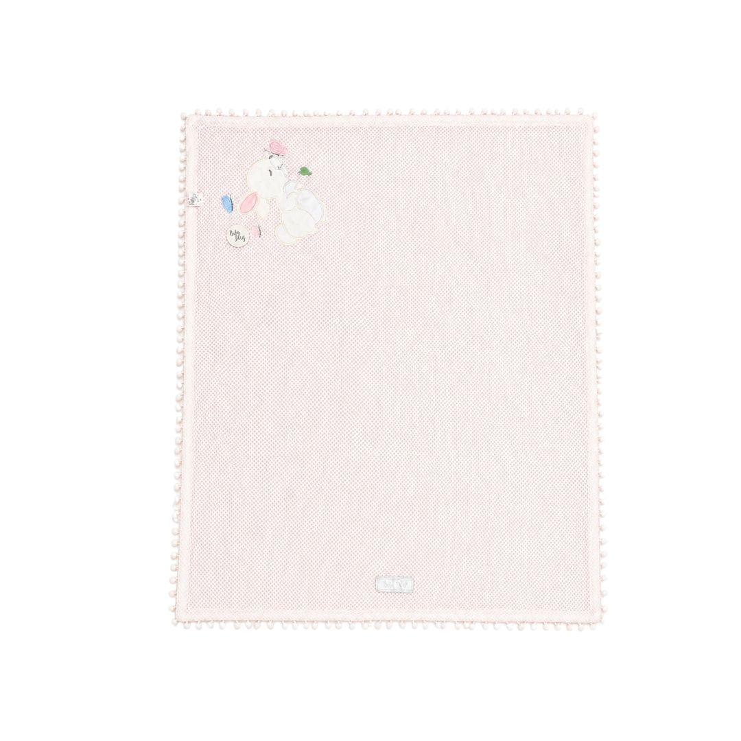 Cobija Premium Bordado Encaje Rosa diseño