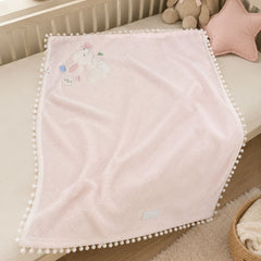 Cobija Premium Bordado Encaje Rosa