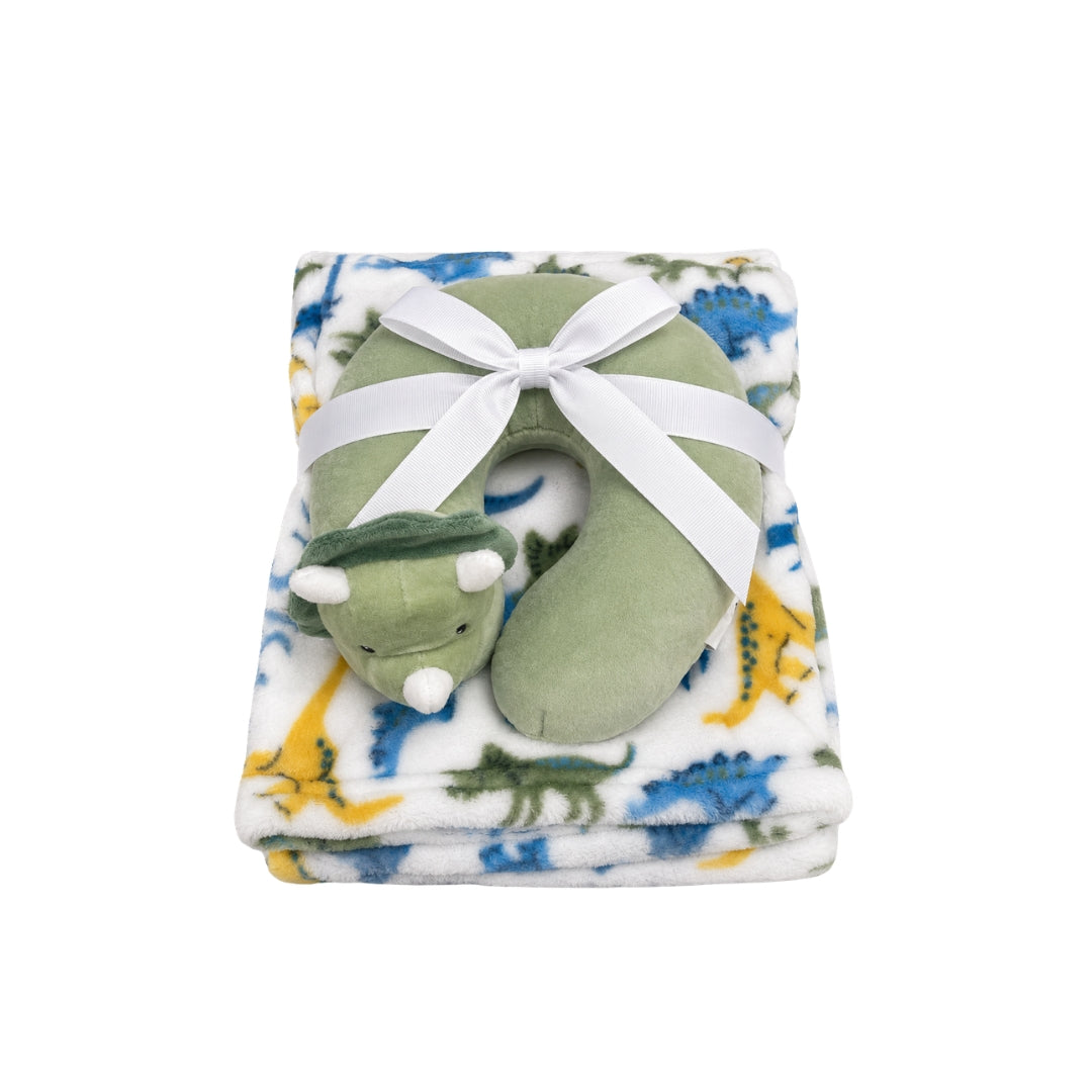 Cobija con Almohada Estampado dinosaurio