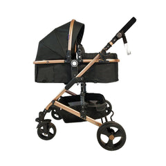 Coche Moisés Con Porta Bebé Travel System Negro Happy Baby Cómodo