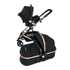 Coche Moisés Con Porta Bebé Travel System Negro Happy Baby Partes