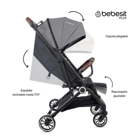 Coche Maleta Micro Gris Bebesit Detalles