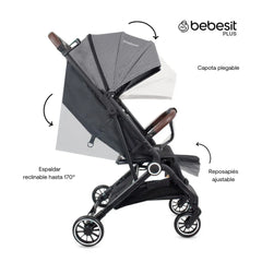 Coche Maleta Micro Gris Bebesit Detalles
