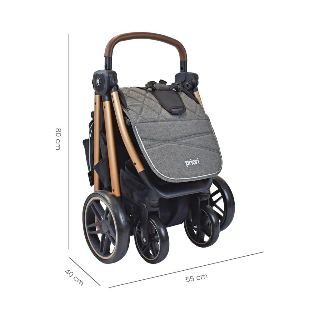 Coche Con Porta Bebé Travel System Maverick Negro Priori