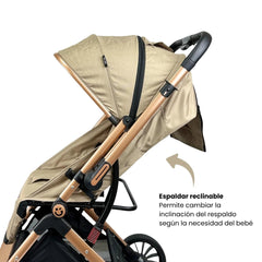 Coche Maleta Deluxe Pupi Kids Kaki Espaldar