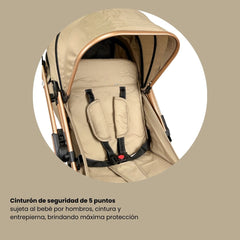 Coche Maleta Deluxe Pupi Kids Kaki Seguridad