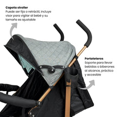 Coche Paseador Baby Kays Gris Oscuro Capota