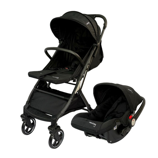 Coche Maleta Con Porta Bebé Boston Negro Maxibaby