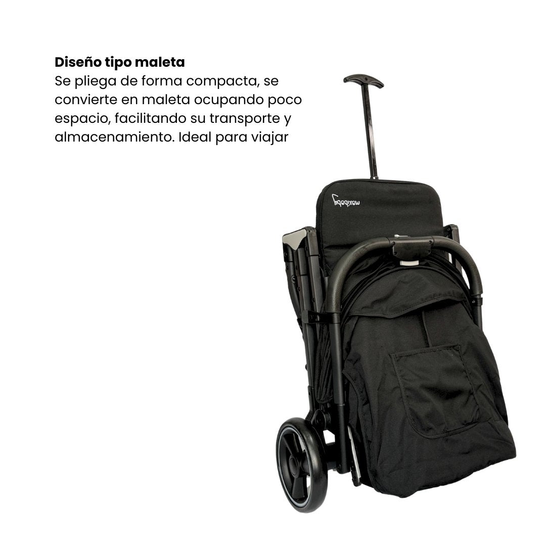Coche Maleta Con Porta Bebé Boston Negro Maxibaby Maleta