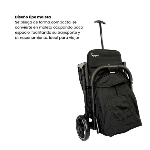 Coche Maleta Con Porta Bebé Boston Negro Maxibaby Maleta