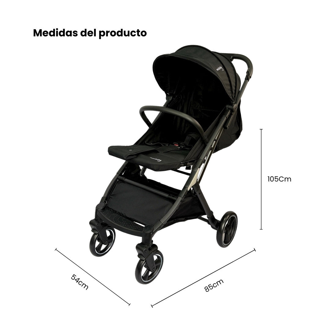 Coche Maleta Con Porta Bebé Boston Negro Maxibaby Medidas