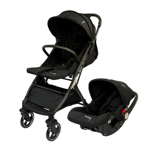 Coche Maleta Con Porta Bebé Boston Negro Maxibaby