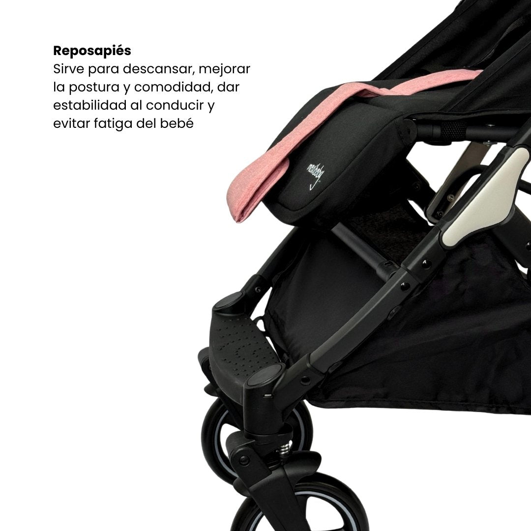 Coche Maleta Con Porta Bebé Boston Rosa Maxibaby Detalles