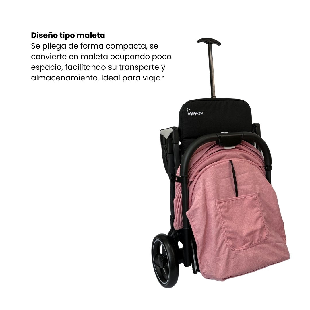 Coche Maleta Con Porta Bebé Boston Rosa Maxibaby Maleta