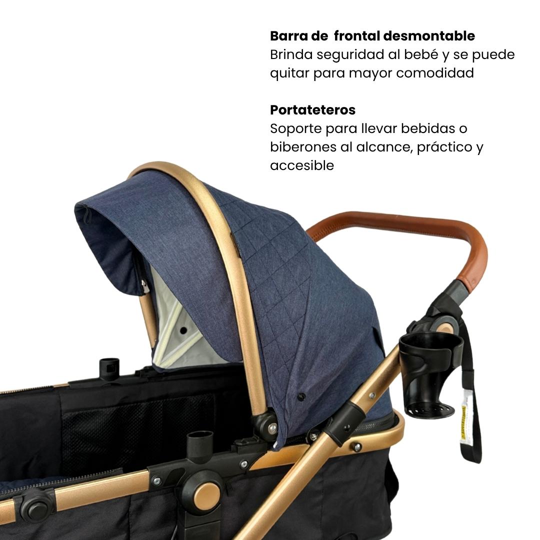 Coche Moisés Britto Maxibaby Azul Detalles