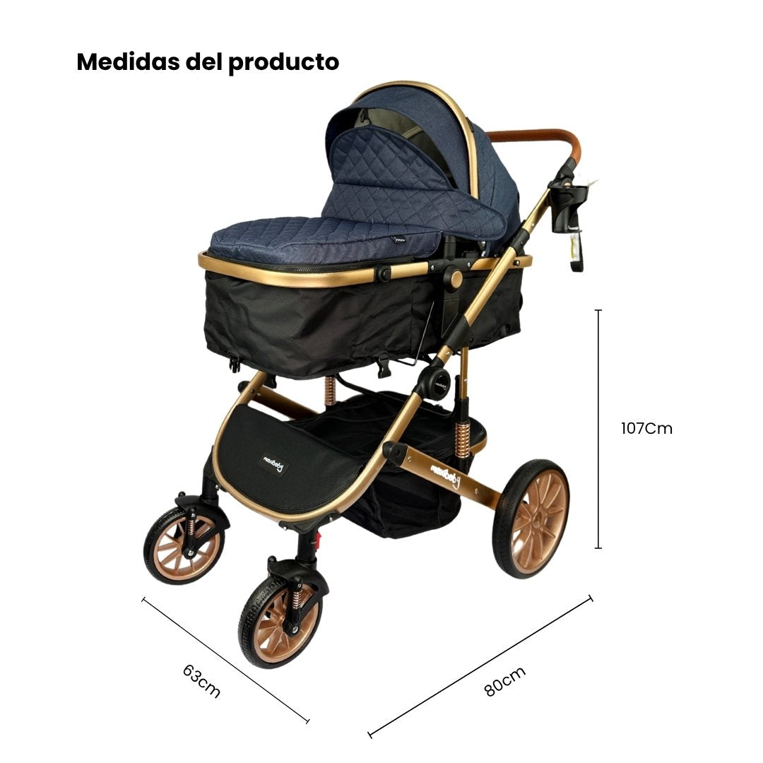 Coche Moisés Britto Maxibaby Azul Medidas