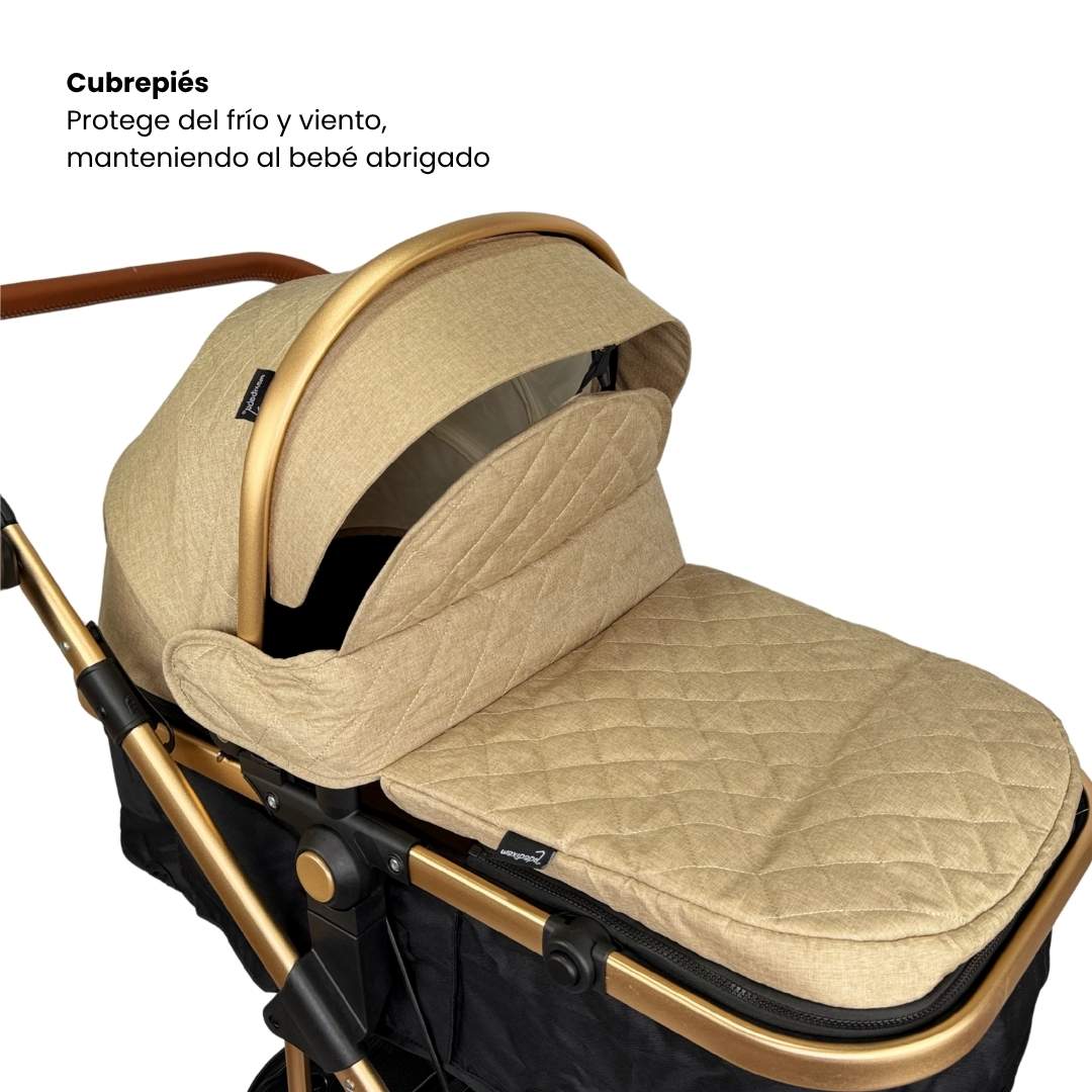 Coche Moisés Britto Beige Pies