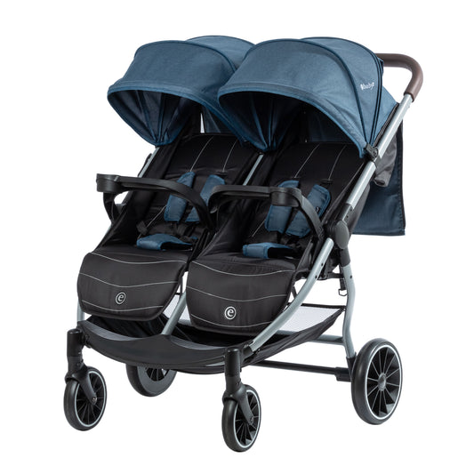 Coche Gemelar Leo & Lea Azul Ebaby