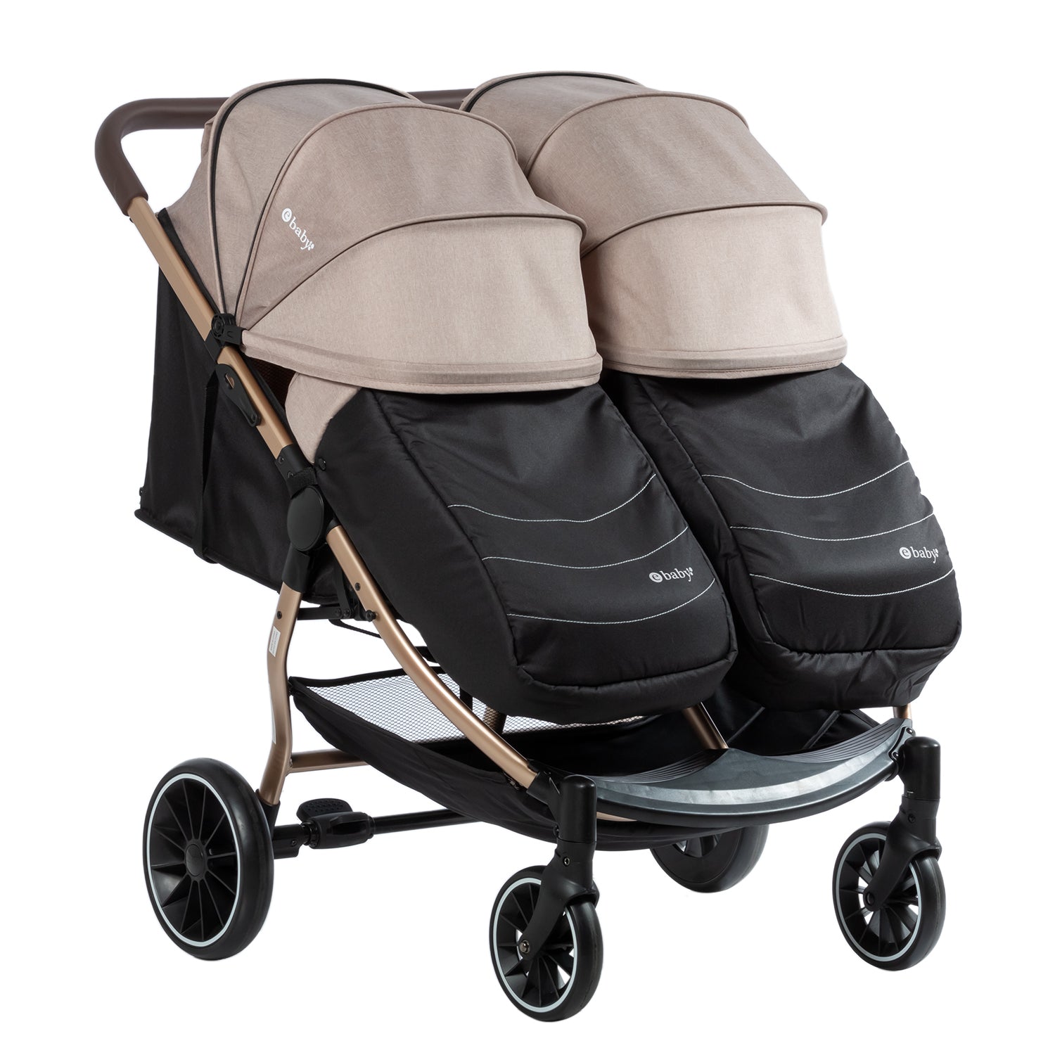 Coche Gemelar Leo & Lea Beige Ebaby