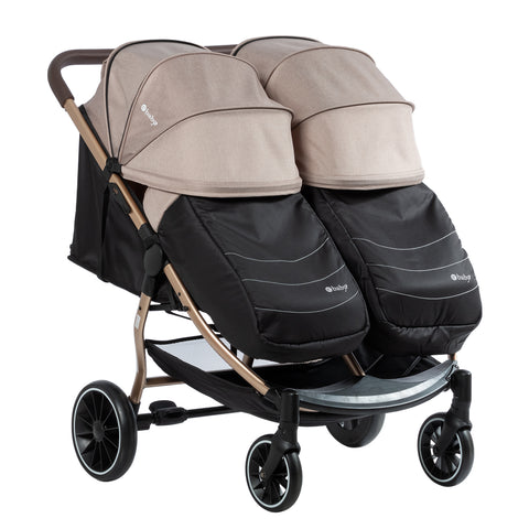 Coche Gemelar Leo & Lea Beige Ebaby