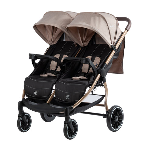 Coche Gemelar Leo & Lea Beige Ebaby