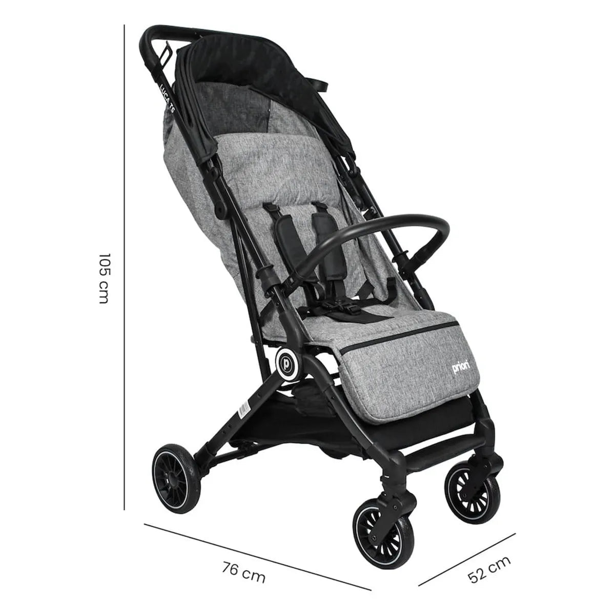 Coche Maleta Compacto Luca Gris Priori medidas