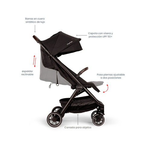 Coche Maleta Compacto Trvl Caviar detalles