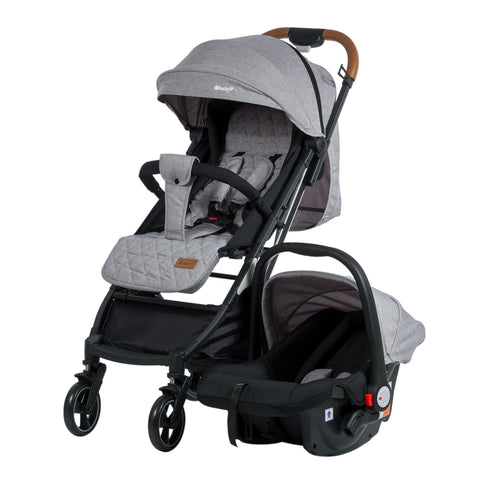 Coche Maleta Con Porta Bebe Happy Travel Gris Ebaby