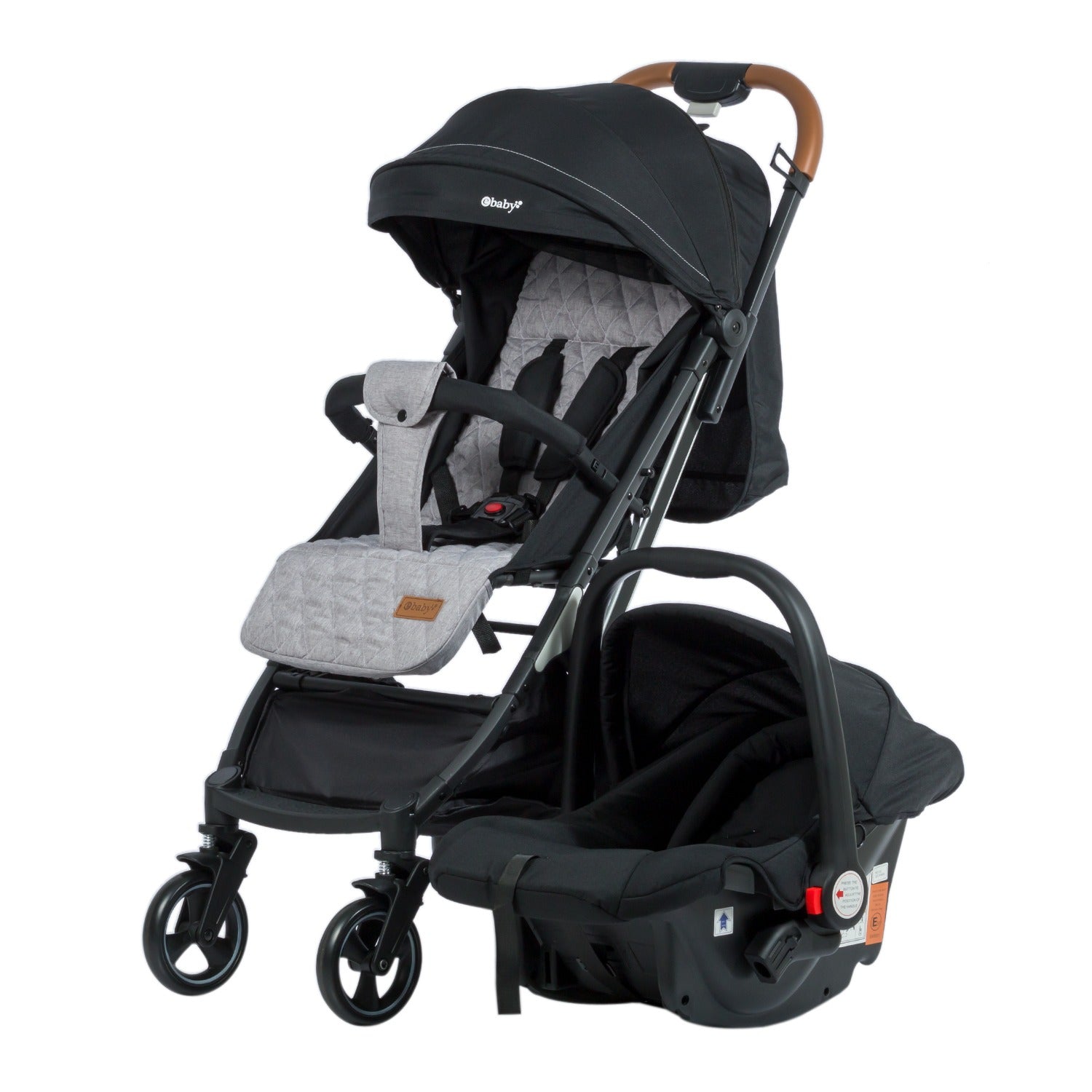 Coche Maleta Con Porta Bebe Happy Travel Negro Ebaby