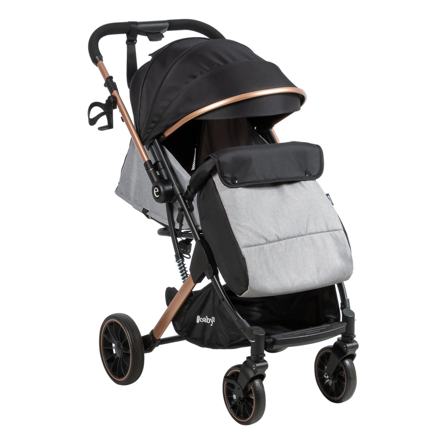 Coche Maleta Con Portabebés Sparrow Gris Ebaby
