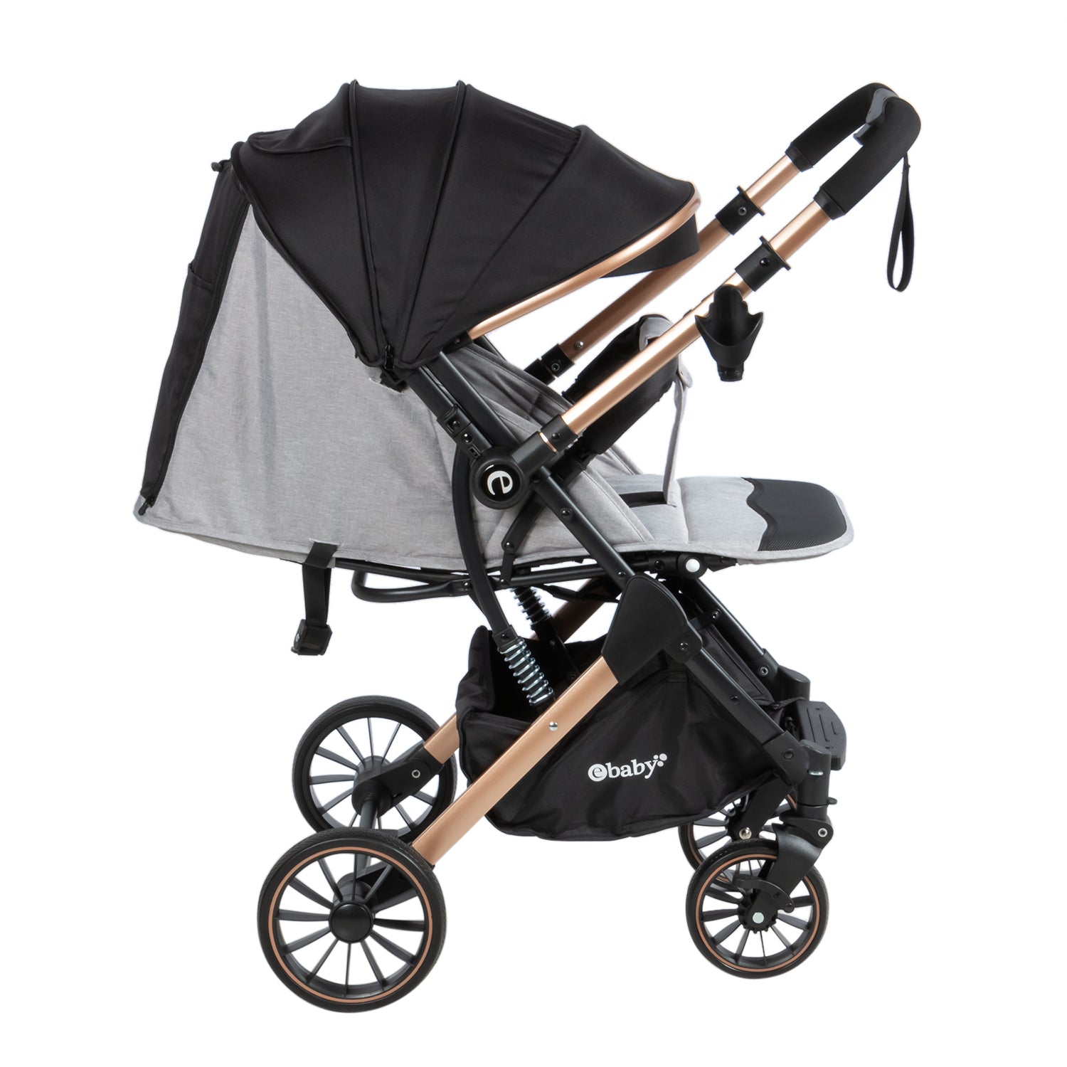 Coche Maleta Con Portabebés Sparrow Gris Ebaby