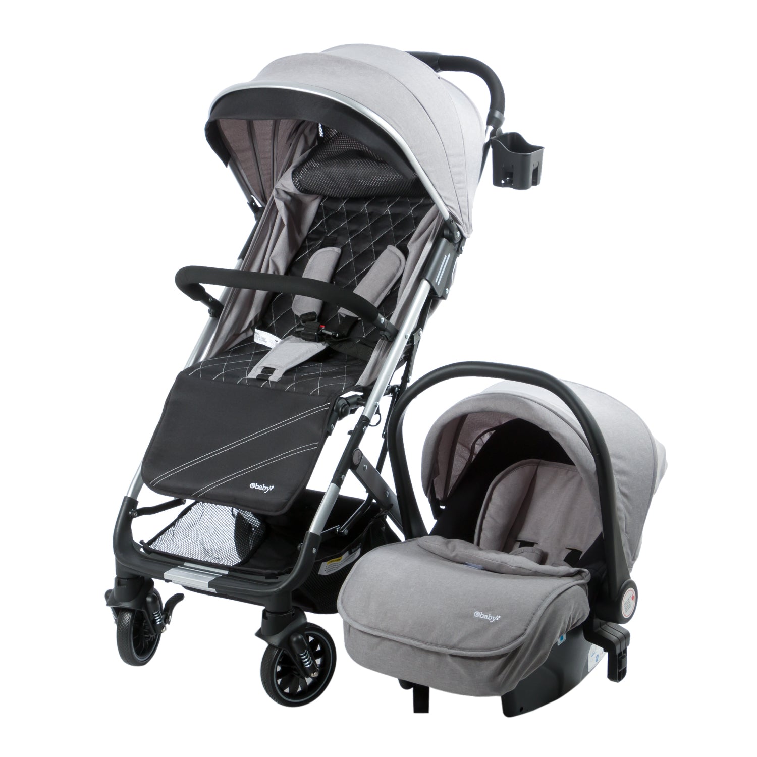 Coche Maleta Con Portabebés Urban Way Gris Ebaby®