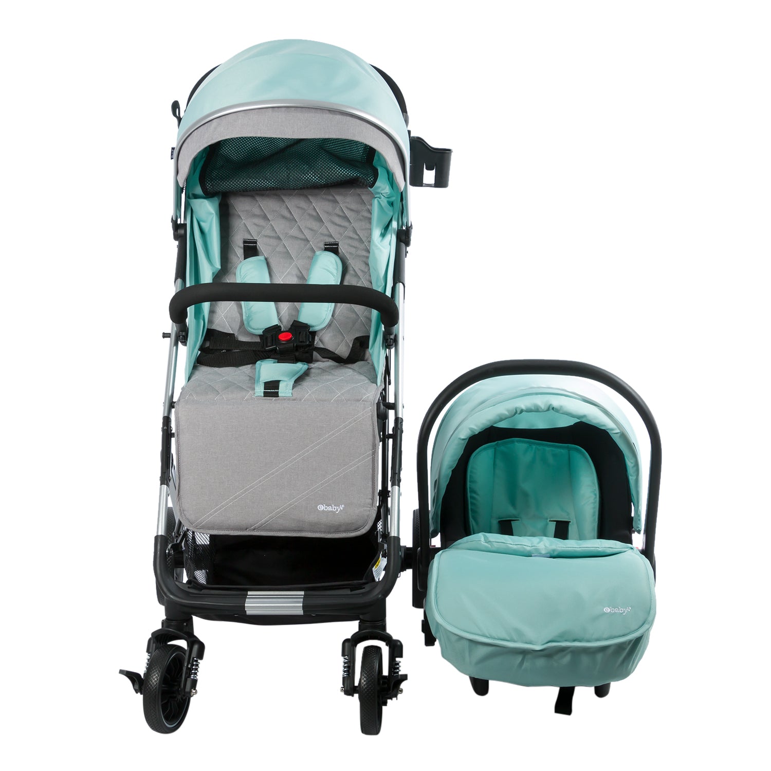 Coche Maleta Con Portabebés Urban Way Verde Ebaby®
