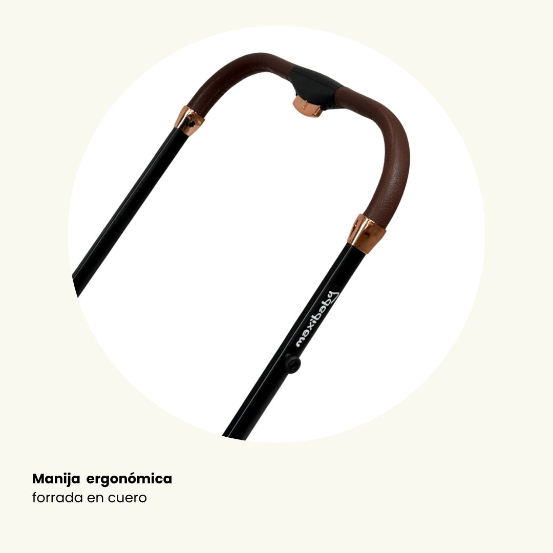 Coche Maleta Moises Fox Maxibaby Azul Manija Cuero